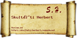 Skultéti Herbert névjegykártya